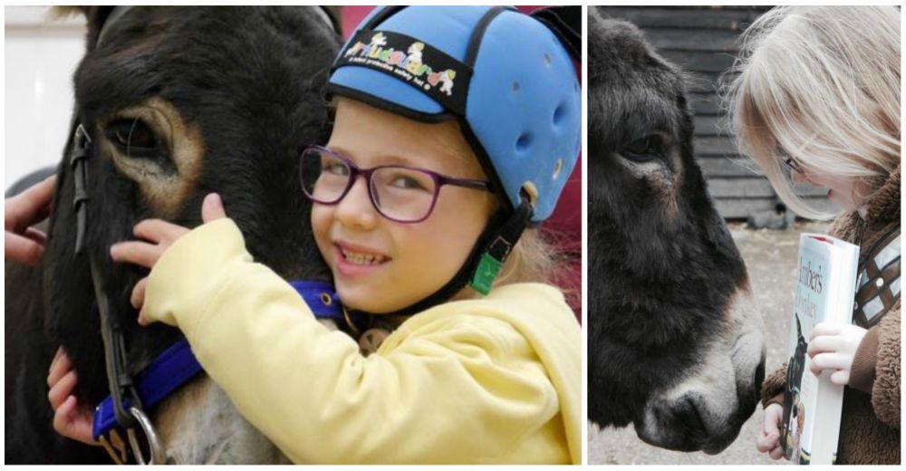 Amber, la niña que consiguió hablar gracias a la terapia con este amiguito muy especial