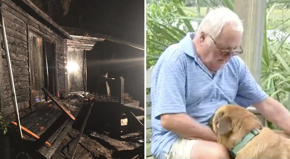 Dormía tranquilamente cuando la insistencia de su perro lo despertó, debían huir de inmediato