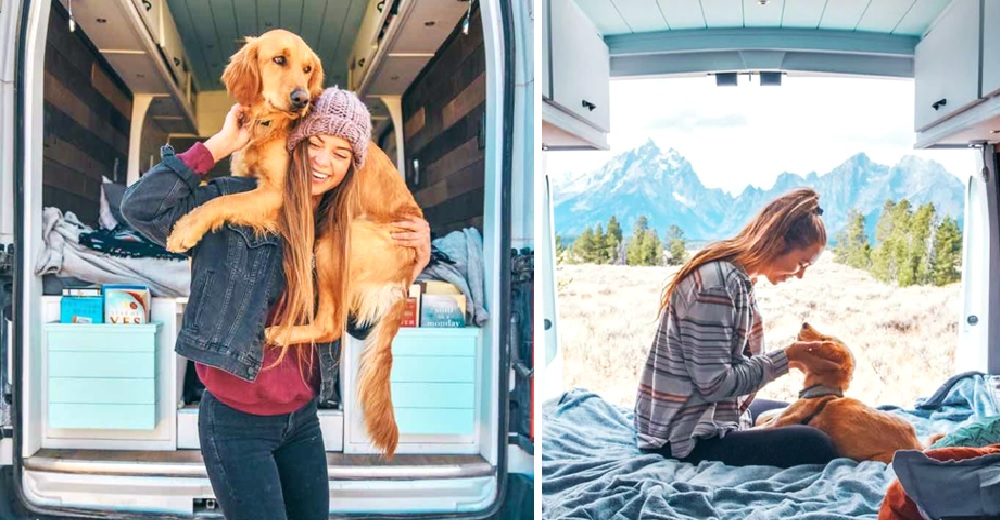 Termina su relación amorosa y emprende un largo viaje completamente sola con su fiel perrita