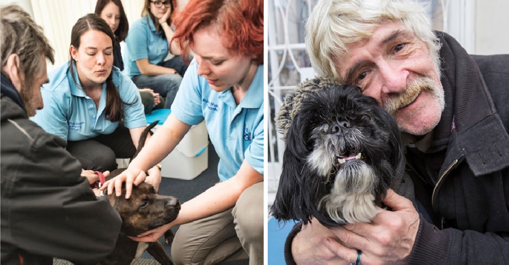 Veterinaria salva vidas ofreciendo su servicio gratis para los perros de las personas sin hogar