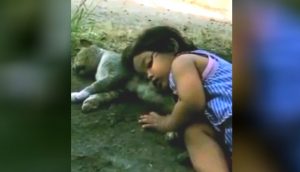 Una madre regresa a casa y encuentra a su hija dormidita sobre el gatito que yacía inmóvil