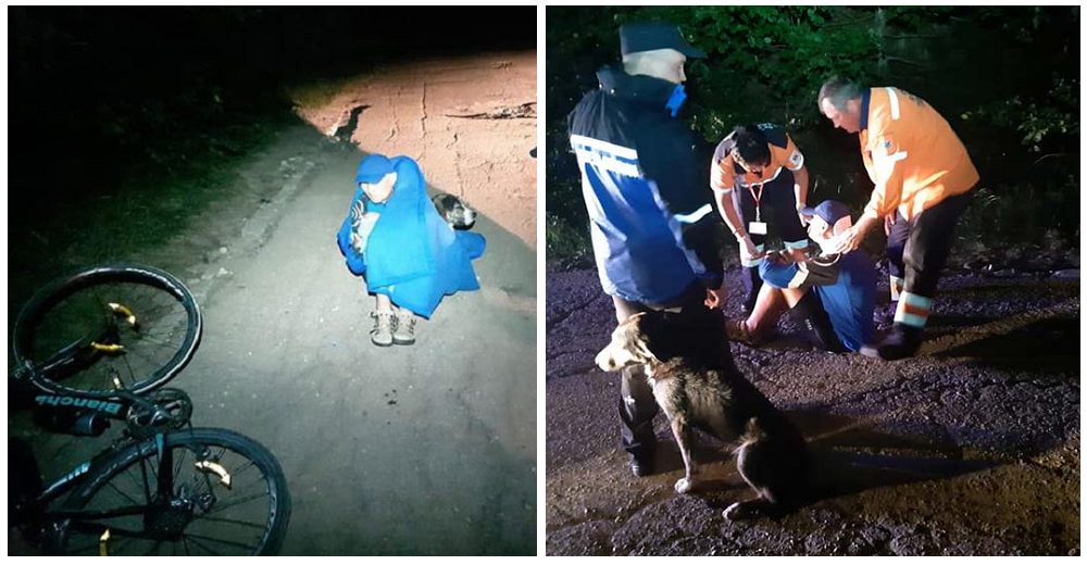 Perro callejero salva la vida de un ciclista accidentado que no conocía y otro hombre lo adopta