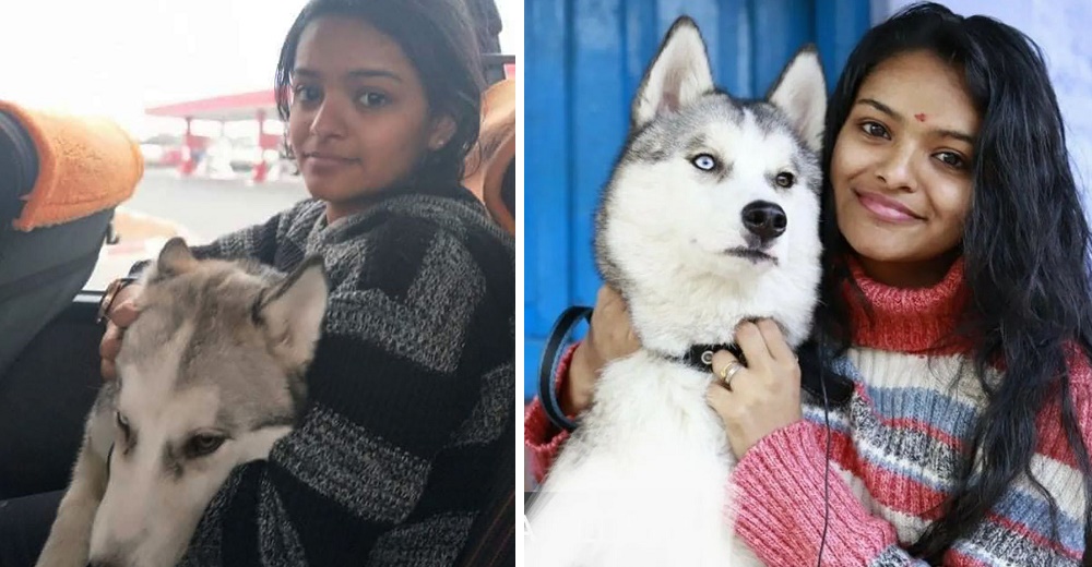 La odisea de la joven india que fue incapaz de abandonar a su perrita mientras huía de la guerra