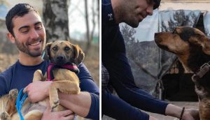 Un joven de 28 años deja atrás su país seguro y viaja a Ucrania para cuidar animales indefensos
